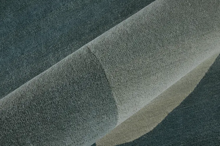 10' X 14' Blue And White Geometric Hand Tufted Area Rug