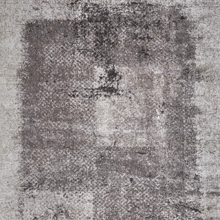 12' X 15' Gray Black And Taupe Abstract Distressed Area Rug