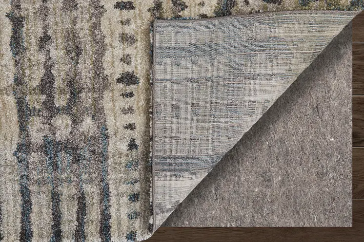 12' X 15' Gray Black And Ivory Abstract Distressed Area Rug
