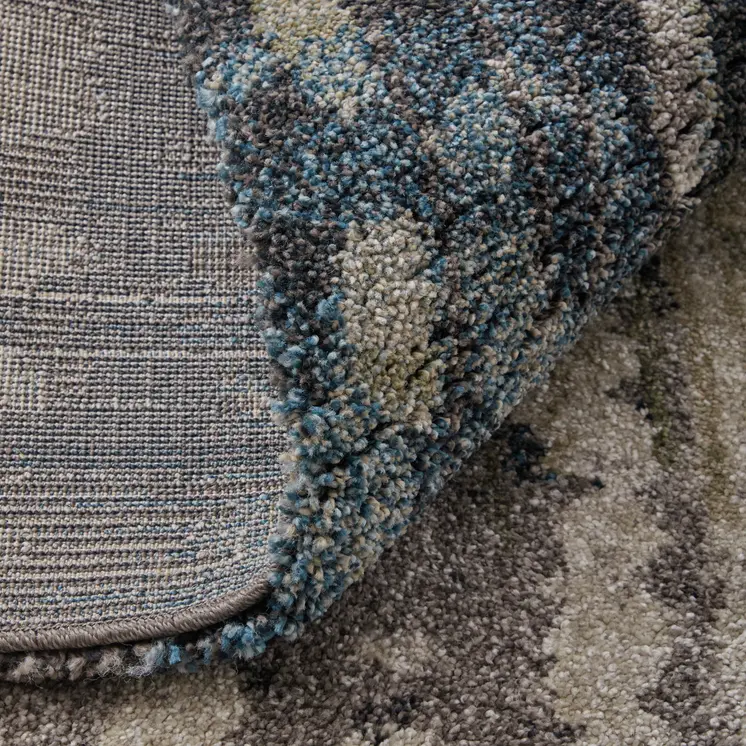 12' X 15' Gray Black And Ivory Abstract Distressed Area Rug