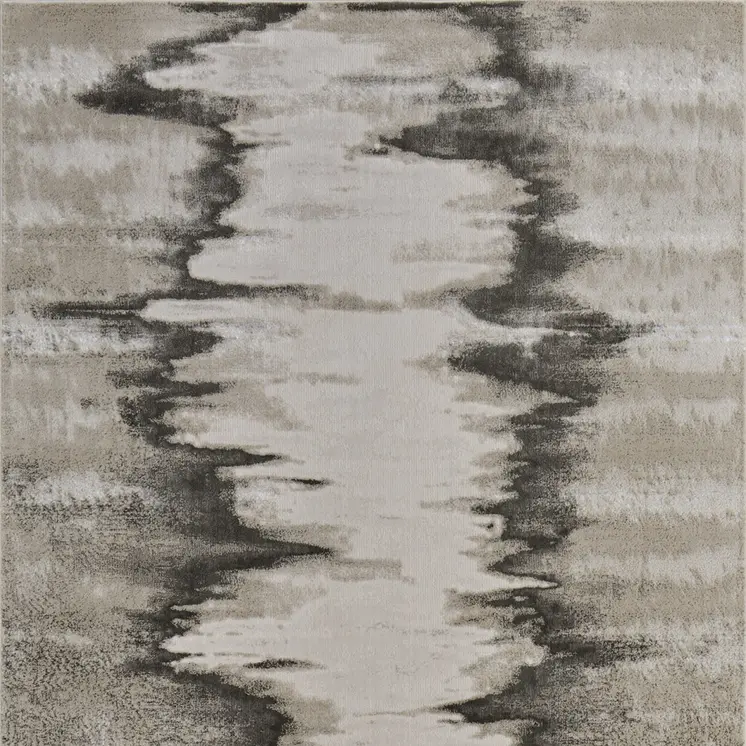 12' X 18' Gray Taupe And Ivory Abstract Area Rug