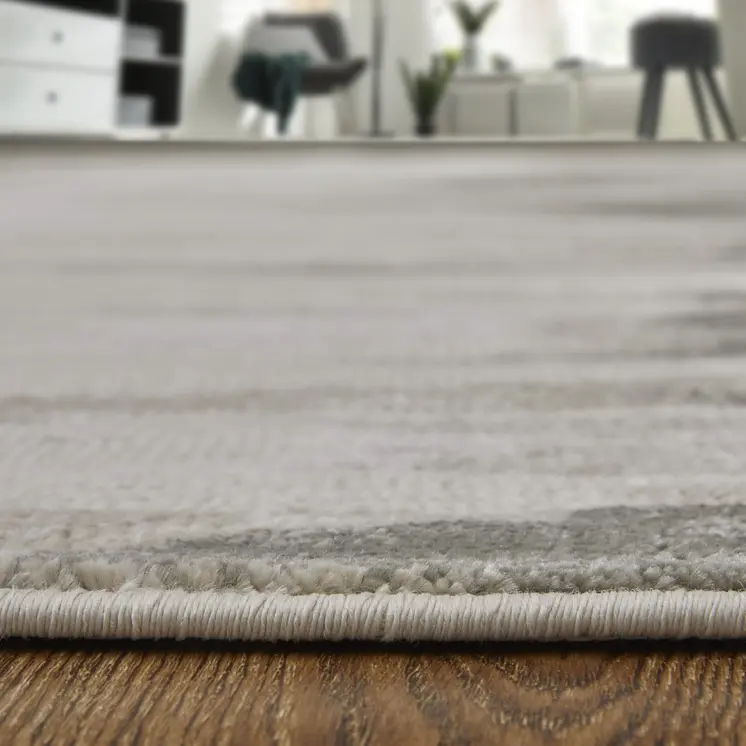 12' X 18' Gray Taupe And Ivory Abstract Area Rug