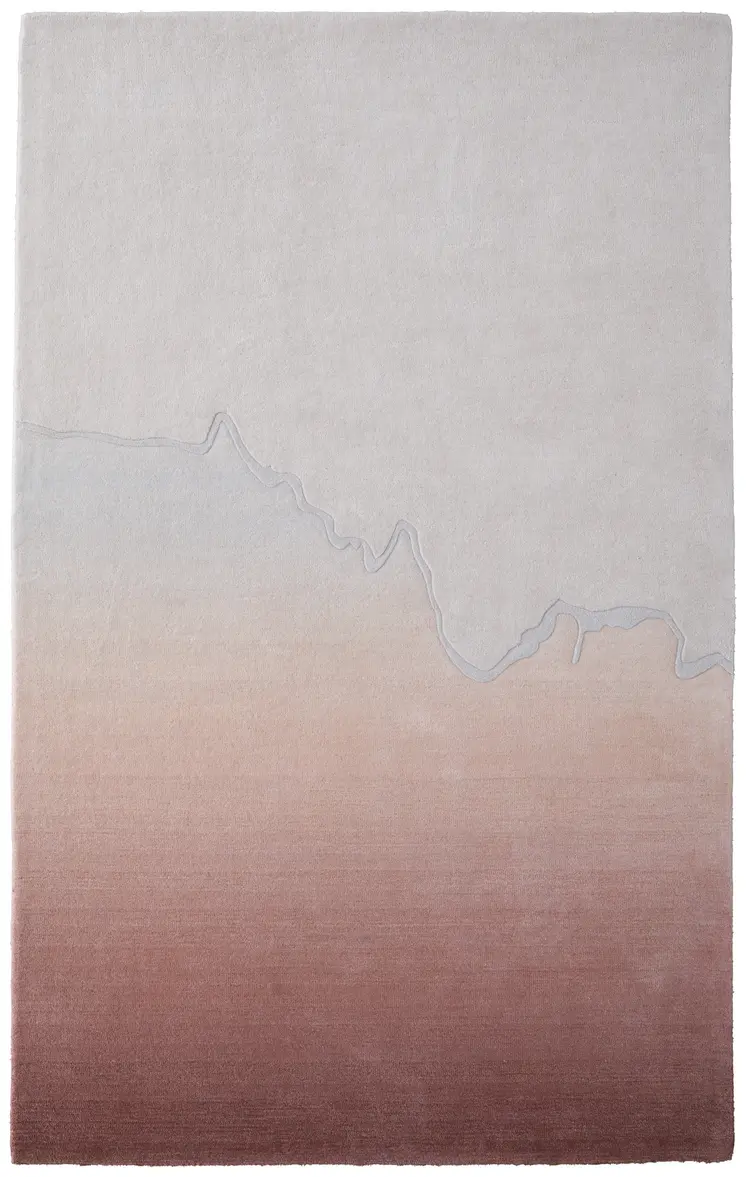 2' X 3' Pink And Ivory Ombre Hand Tufted Area Rug