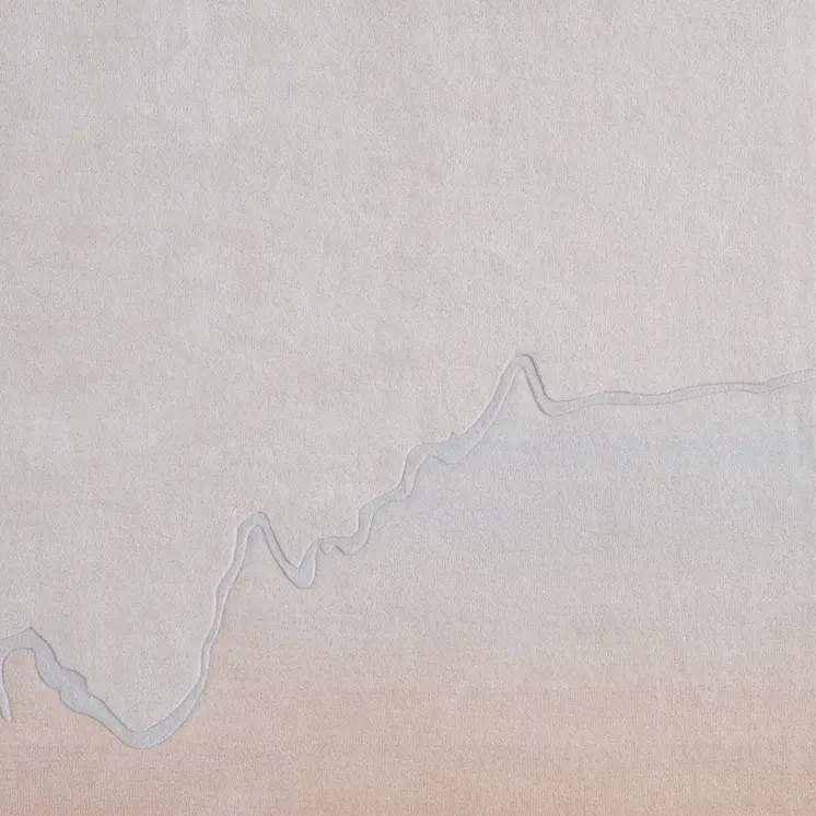 2' X 3' Pink And Ivory Ombre Hand Tufted Area Rug
