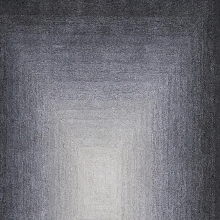 2' X 3' Black White And Gray Abstract Hand Tufted Area Rug