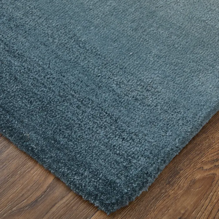 4' X 6' Taupe Blue And Tan Geometric Hand Tufted Area Rug