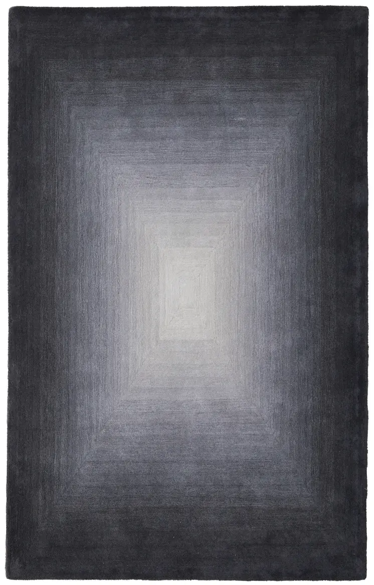 4' X 6' Black White And Gray Abstract Hand Tufted Area Rug