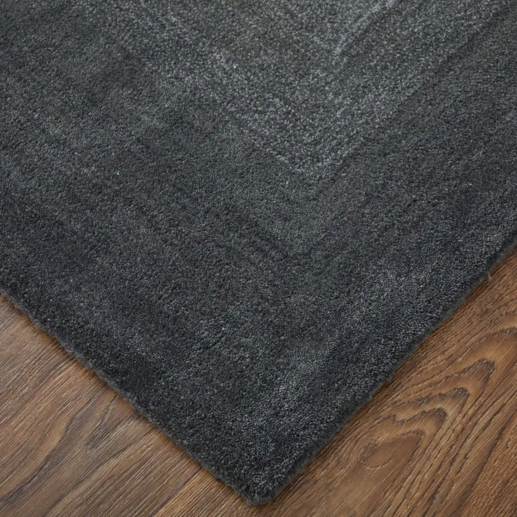 4' X 6' Black White And Gray Abstract Hand Tufted Area Rug