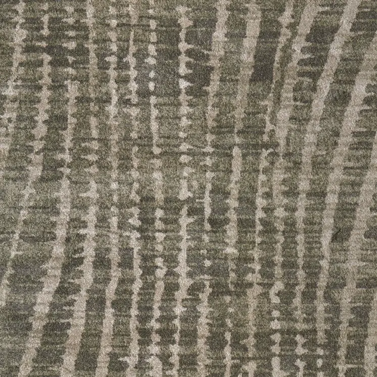 5' X 8' Green And Tan Abstract Area Rug