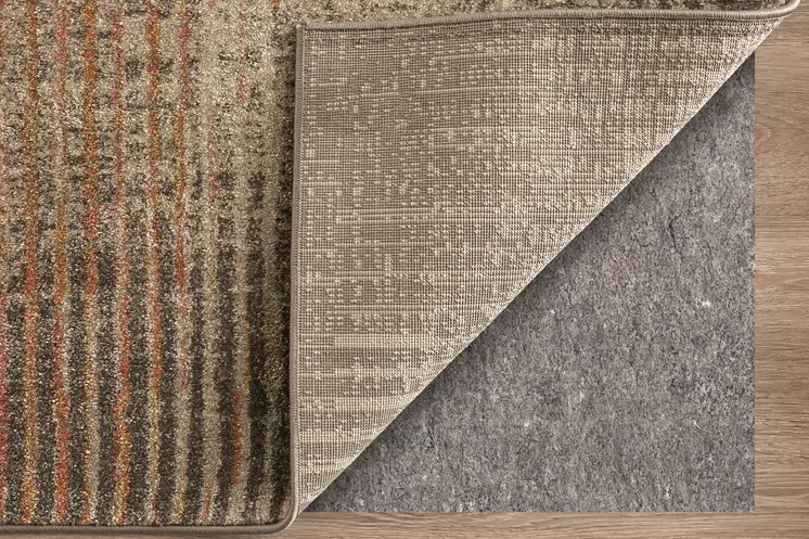 5' X 8' Ivory Taupe And Pink Abstract Area Rug
