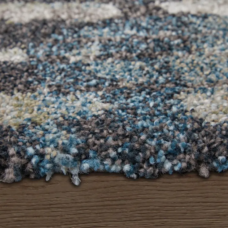 5' X 8' Gray Black And Ivory Abstract Distressed Area Rug