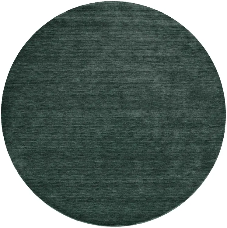 8' Green Hand Woven Round Rug