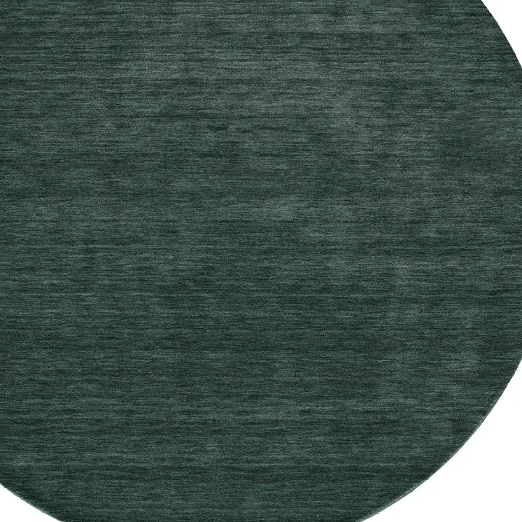 8' Green Hand Woven Round Rug
