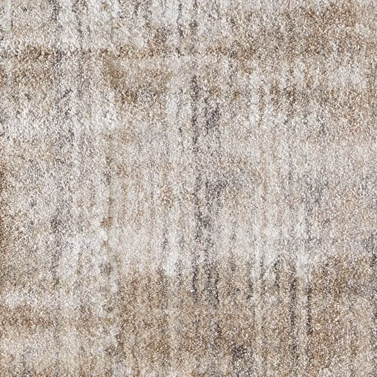 8' Brown Tan And Ivory Abstract Distressed Runner Rug
