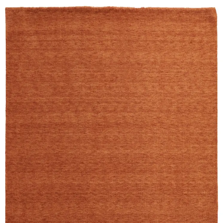 8' Orange Hand Woven Runner Rug