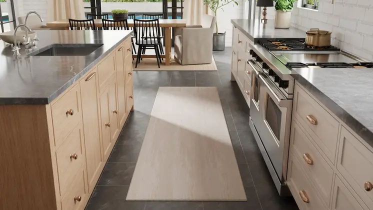 8' Gray Ivory And Brown Abstract Runner Rug