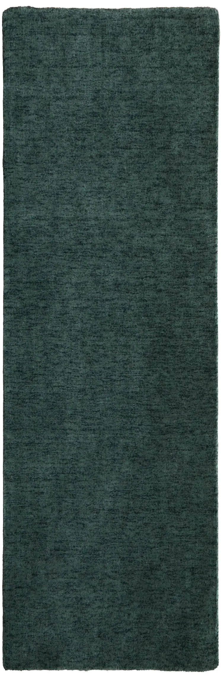 8' Green Hand Woven Runner Rug