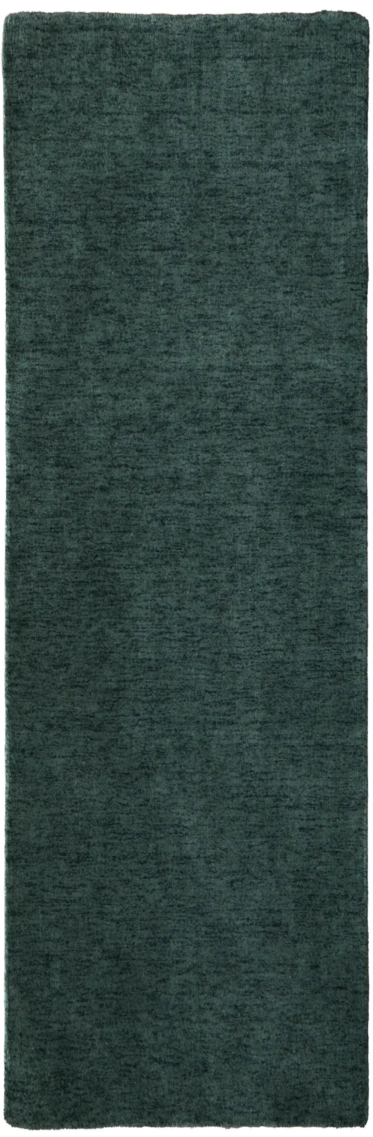 8' Green Hand Woven Runner Rug