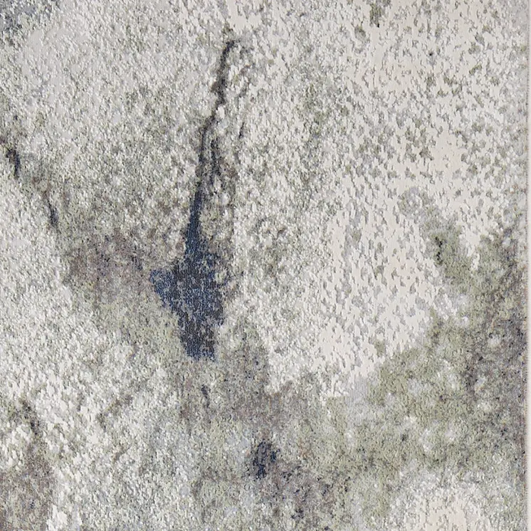 8' Taupe Brown And Black Abstract Runner Rug