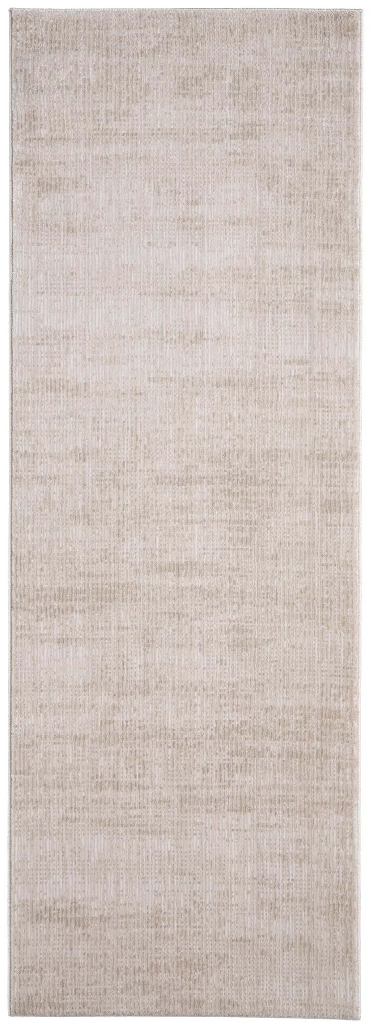 8' Ivory And Silver Runner Rug