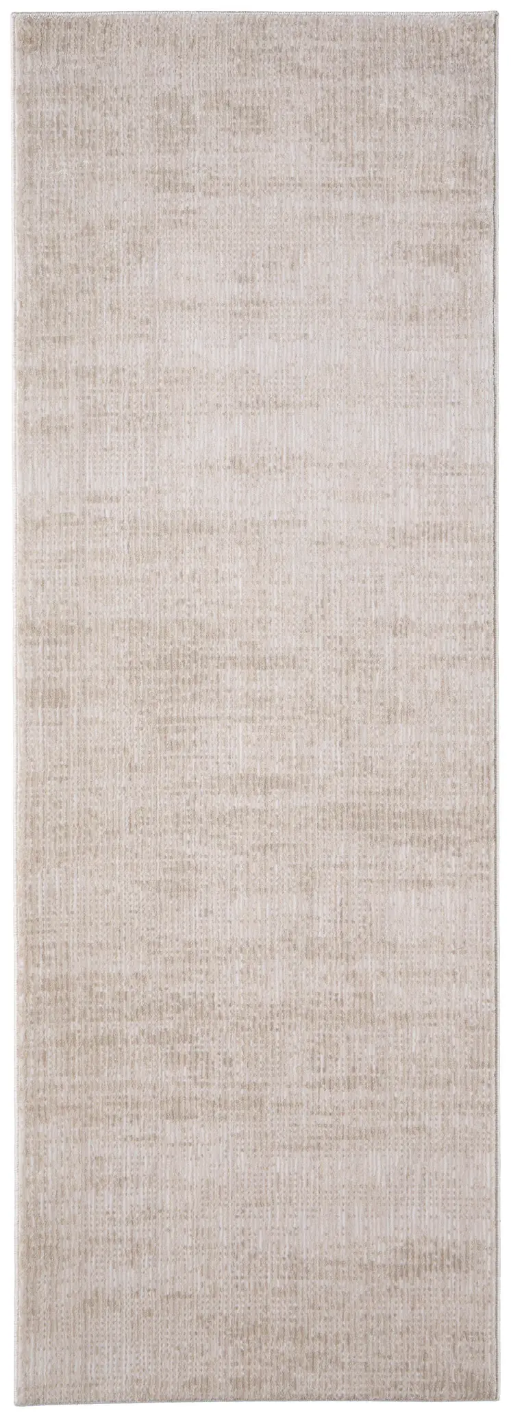 8' Ivory And Silver Runner Rug