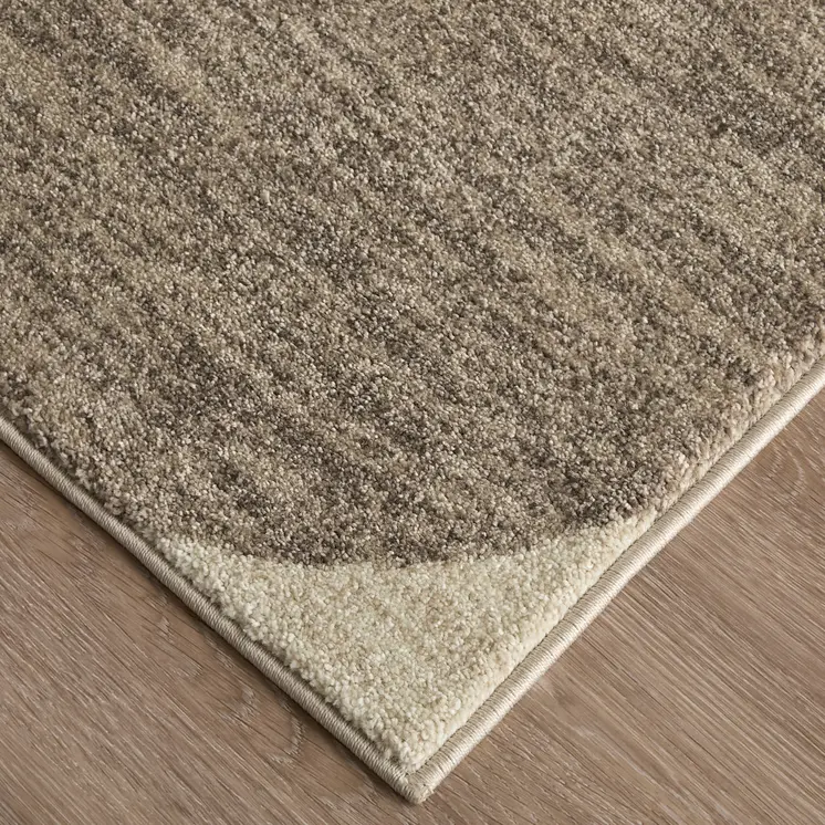 8' X 10' Ivory Brown And Blue Checkered Area Rug