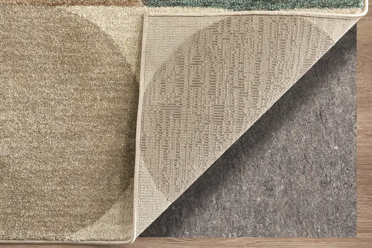 8' X 10' Ivory Brown And Blue Checkered Area Rug