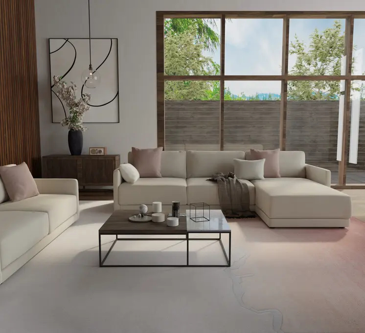 8' X 10' Pink And Ivory Ombre Hand Tufted Area Rug
