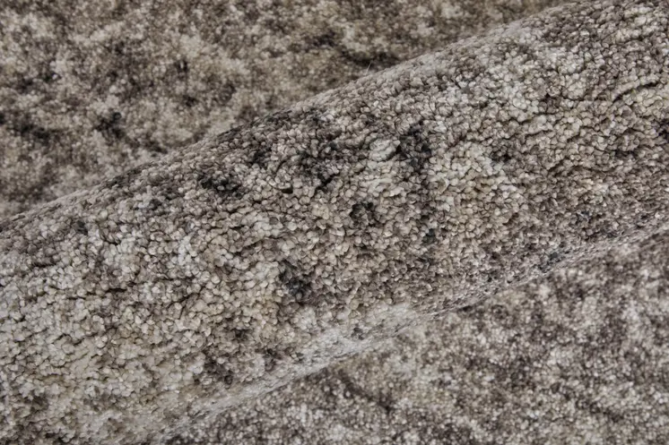 8' X 10' Gray Black And Taupe Abstract Distressed Area Rug