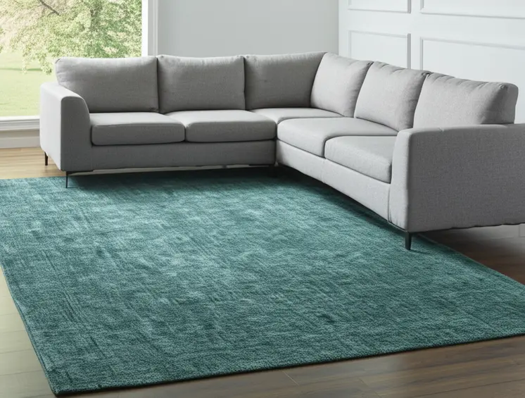 8' X 11' Green And White Hand Woven Area Rug