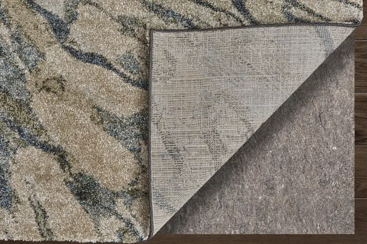 9' X 12' Gray Green And Ivory Abstract Area Rug