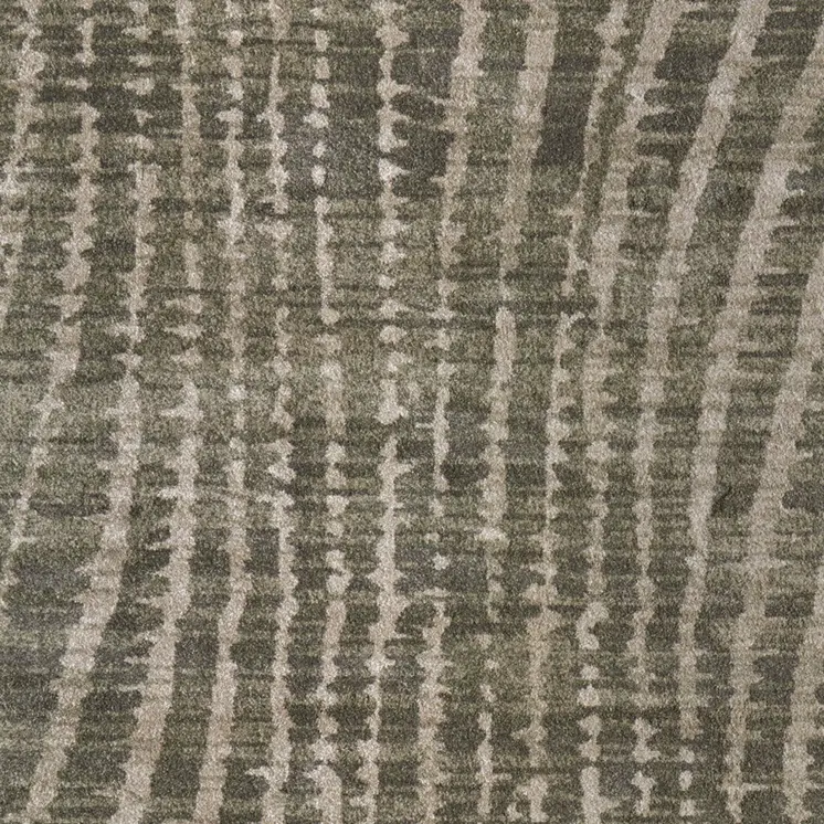 9' X 12' Green And Tan Abstract Area Rug