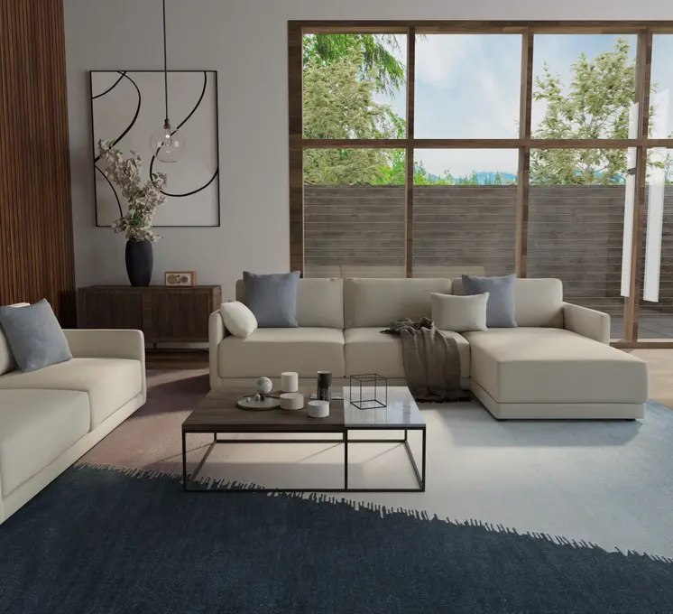 9' X 12' Taupe Blue And Tan Geometric Hand Tufted Area Rug