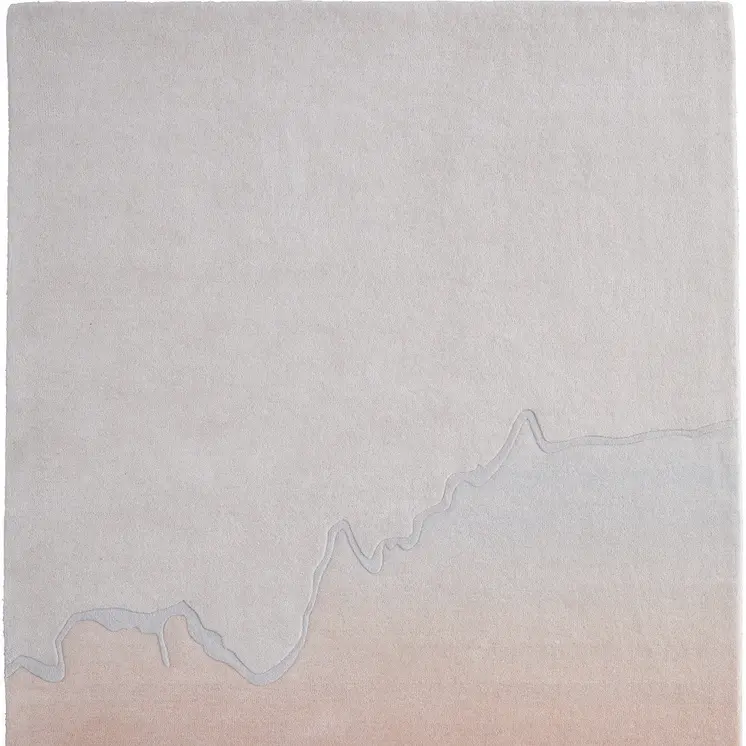 9' X 12' Pink And Ivory Ombre Hand Tufted Area Rug