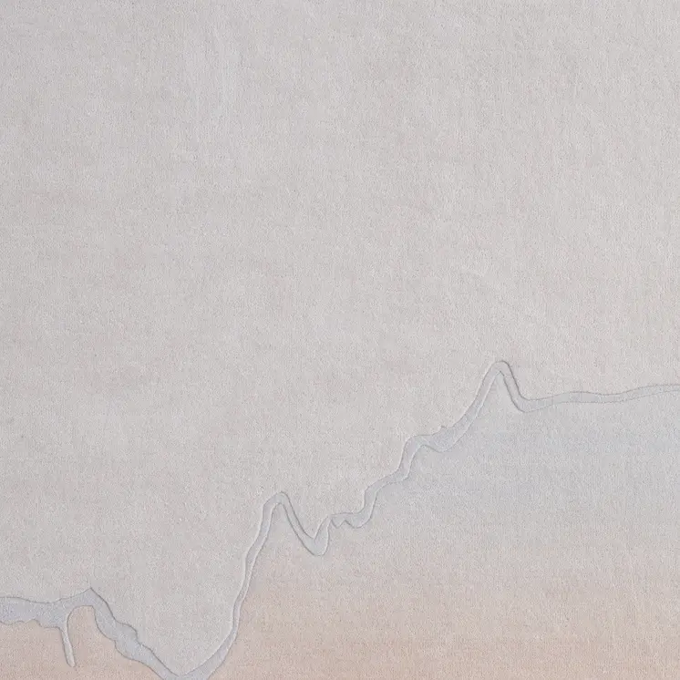 9' X 12' Pink And Ivory Ombre Hand Tufted Area Rug