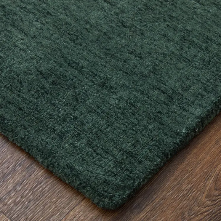9' X 13' Green Hand Woven Area Rug