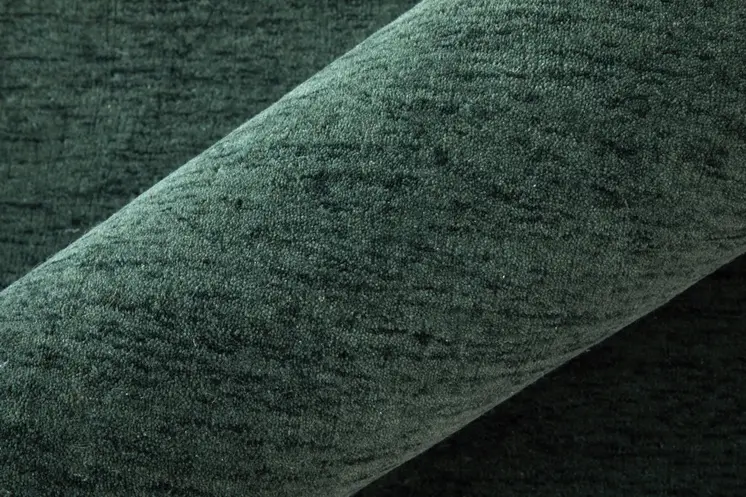 9' X 13' Green Hand Woven Area Rug