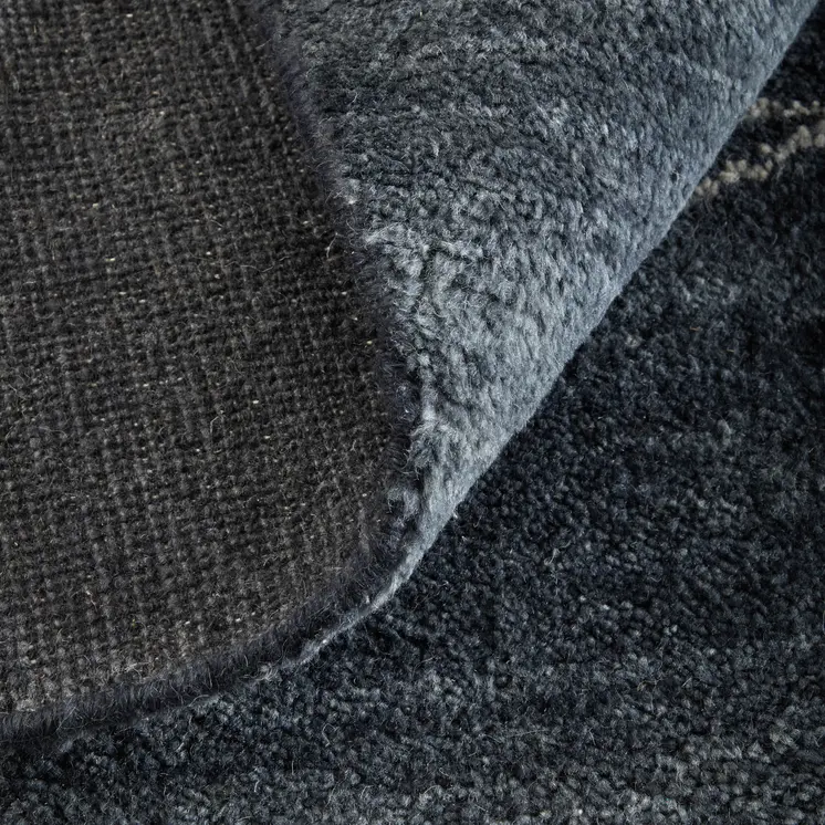 8' X 10' Gray And Ivory Abstract Hand Knotted Distressed Area Rug