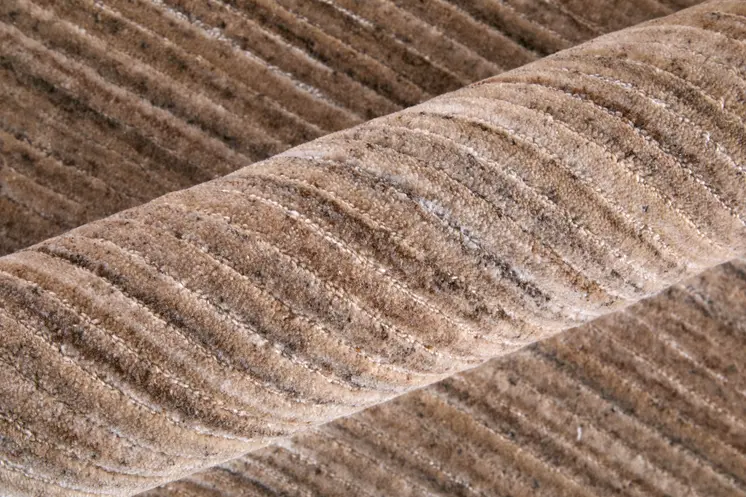 8' X 10' Tan Brown And Gray Hand Woven Distressed Area Rug