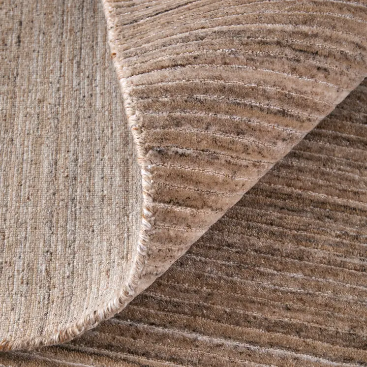 8' X 10' Tan Brown And Gray Hand Woven Distressed Area Rug