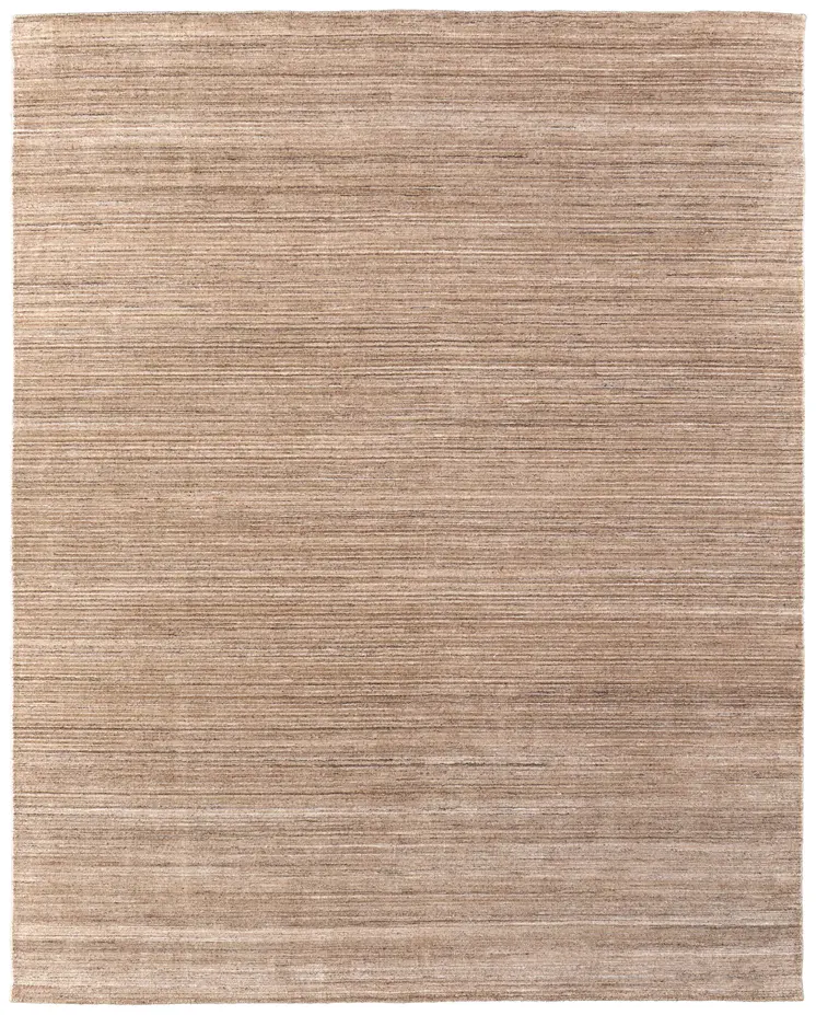 8' X 10' Tan Brown And Gray Hand Woven Distressed Area Rug