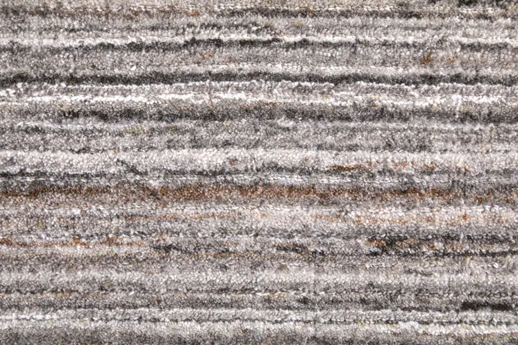 8' X 10' Gray Black And Brown Hand Woven Distressed Area Rug