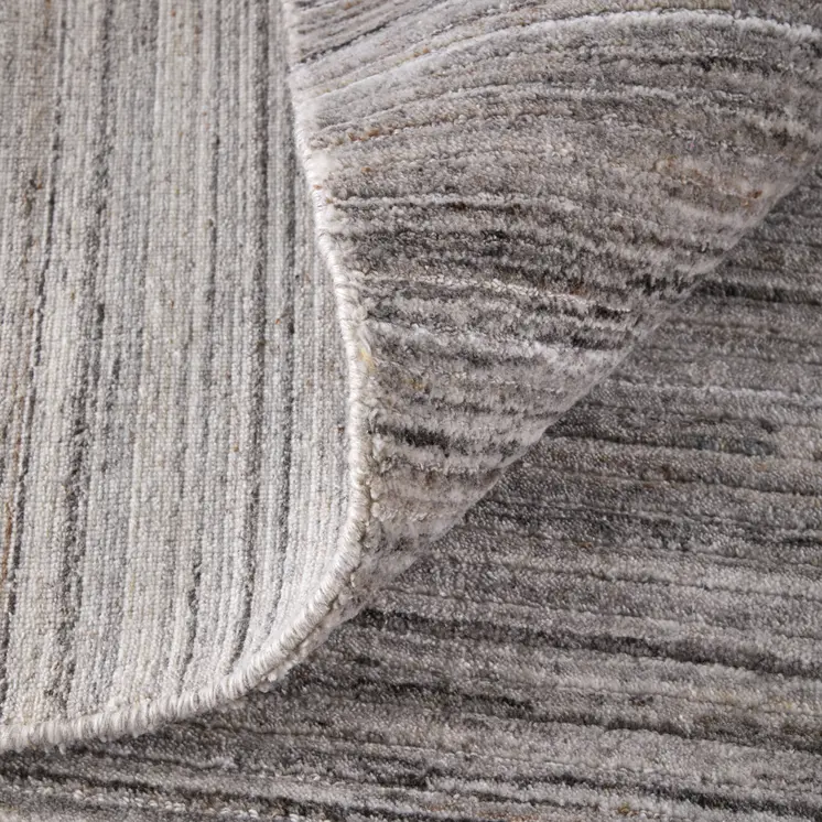 8' X 10' Gray Black And Brown Hand Woven Distressed Area Rug
