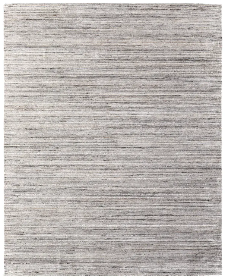 8' X 10' Gray Black And Brown Hand Woven Distressed Area Rug