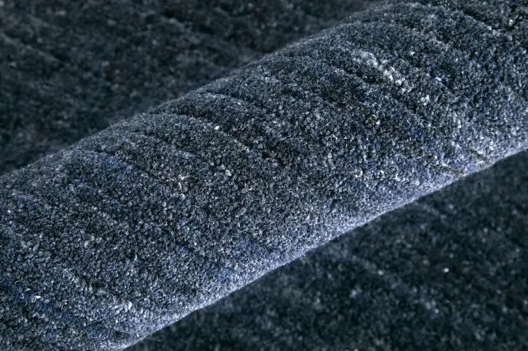 8' X 10' Blue And Gray Hand Woven Distressed Area Rug