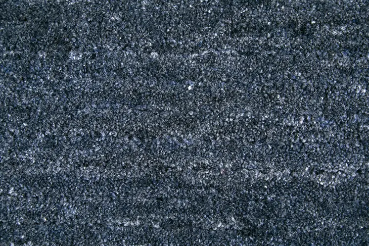 8' X 10' Blue And Gray Hand Woven Distressed Area Rug