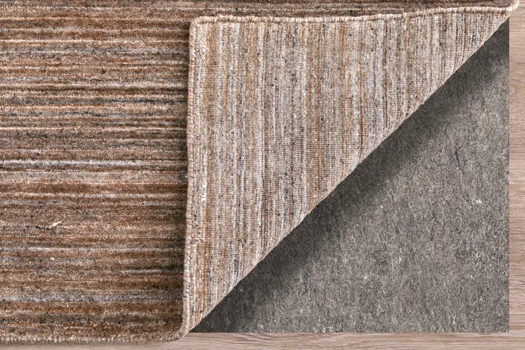 8' X 10' Brown Black And Gray Hand Woven Distressed Area Rug