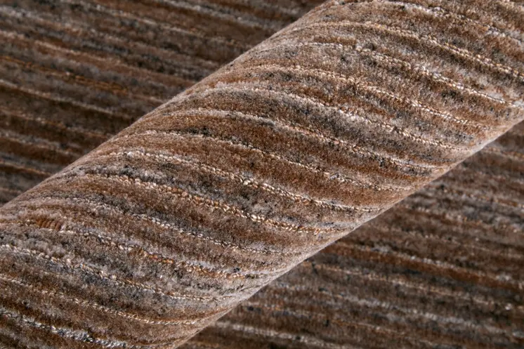 8' X 10' Brown Black And Gray Hand Woven Distressed Area Rug