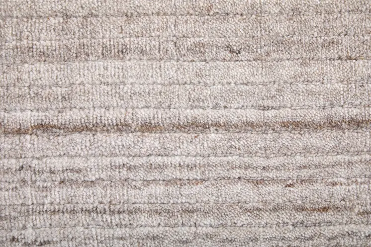 8' X 10' Ivory And Tan Hand Woven Distressed Area Rug