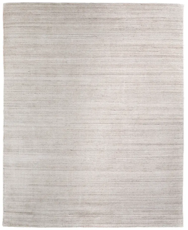8' X 10' Ivory And Tan Hand Woven Distressed Area Rug